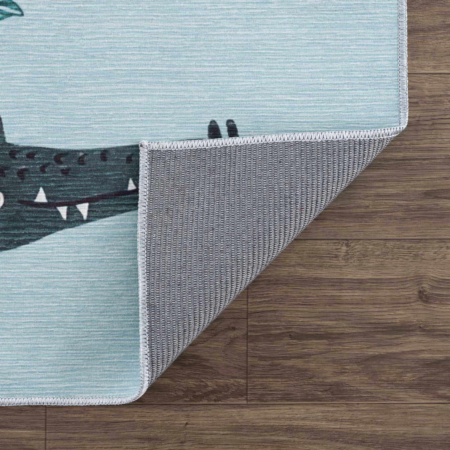 Blue Jungle Animal Washable Rug