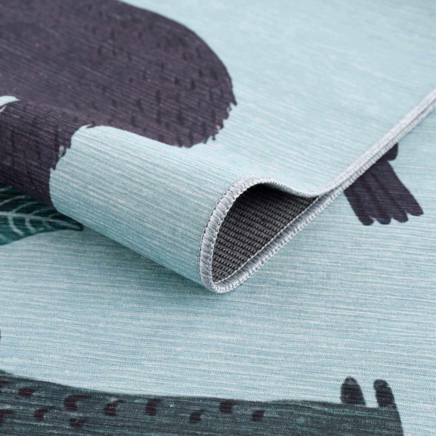 Blue Jungle Animal Washable Rug