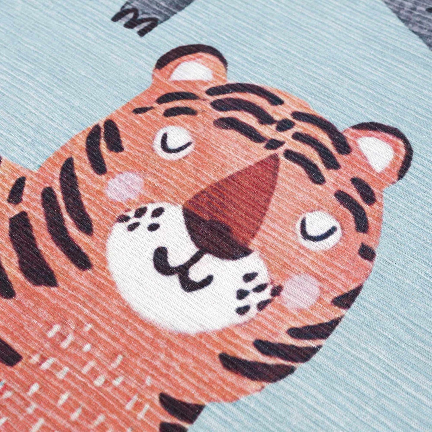 Blue Jungle Animal Washable Rug