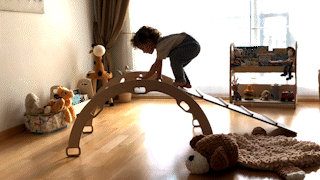 Montessori Climbing Set (3 Pieces)| Pikler Triangle, Climbing Arch &
